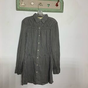 Original article Whoau Cali Vintage Long tunic top shirt checkered print